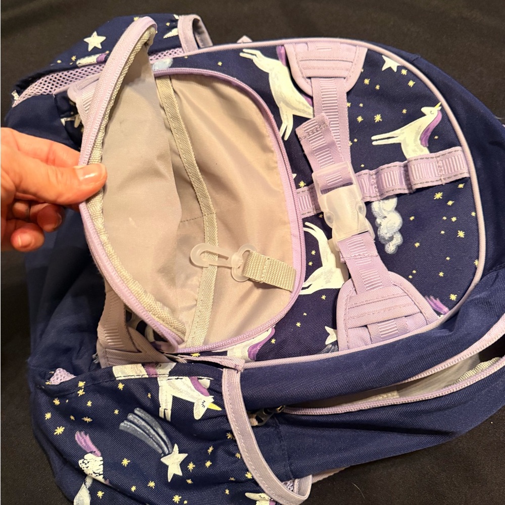 Pottery Barn Kids - Glow-in-the-Dark Night Unicorn Navy Mackenzie Large Backpack - Picture 4 of 6